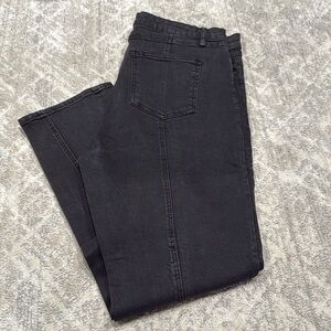 Black straight leg jeans